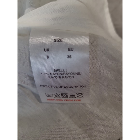 QED London abstract black white.strappy flowy dress festival boho Women SZ M - Picture 9 of 12